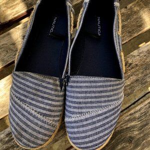 Nautical woman espadrilles Rudder Loafer Flat shoe size 8